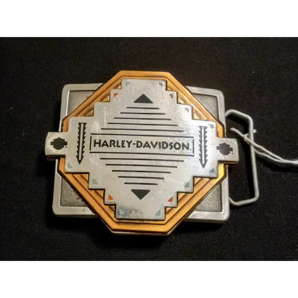 Vintage 93 Harley Davidson The Western Spirit Belt Buckle Pewter Southwestern